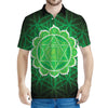 Anahata Chakra Spiritual Print Men's Polo Shirt