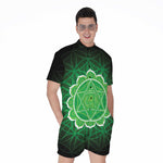 Anahata Chakra Spiritual Print Men's Rompers