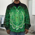 Anahata Chakra Spiritual Print Men's Shirt Jacket
