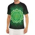 Anahata Chakra Spiritual Print Men's Short Sleeve Rash Guard