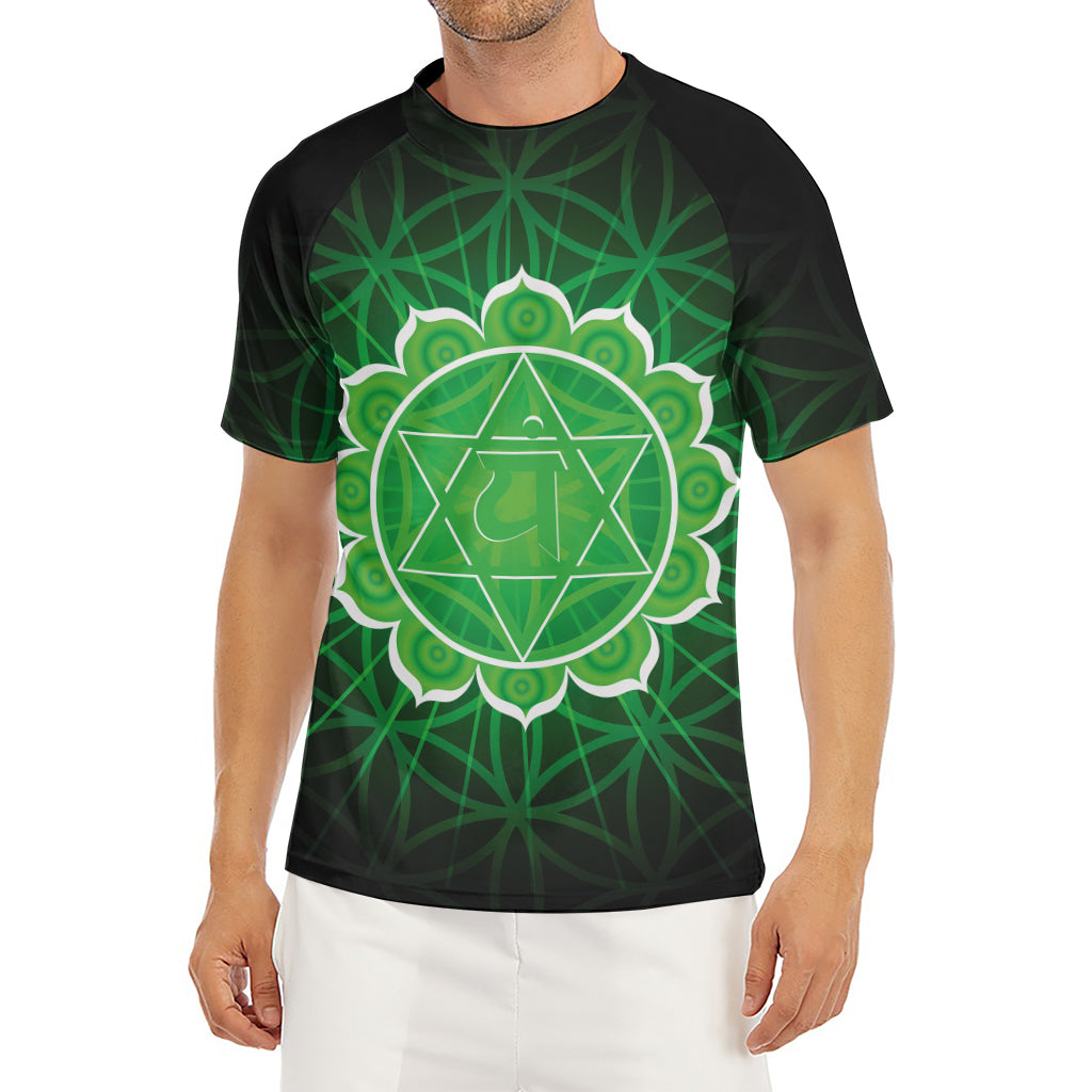 Anahata Chakra Spiritual Print Men's Short Sleeve Rash Guard
