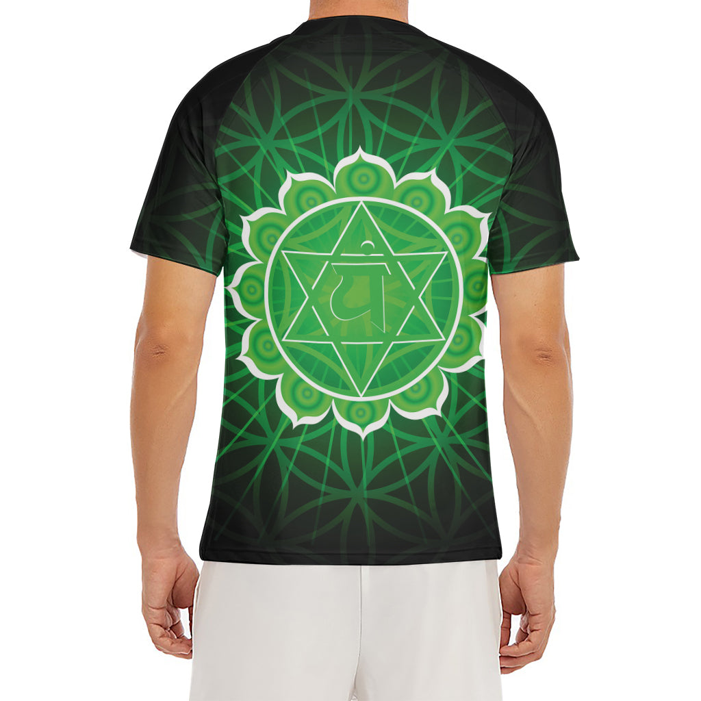 Anahata Chakra Spiritual Print Men's Short Sleeve Rash Guard