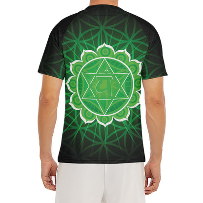 Anahata Chakra Spiritual Print Men's Short Sleeve Rash Guard