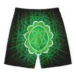 Anahata Chakra Spiritual Print Men's Swim Trunks