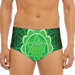 Anahata Chakra Spiritual Print Men's Triangle Swim Briefs