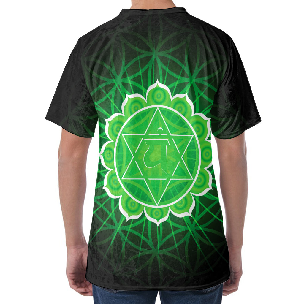 Anahata Chakra Spiritual Print Men's Velvet T-Shirt