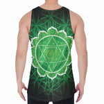Anahata Chakra Spiritual Print Men's Velvet Tank Top