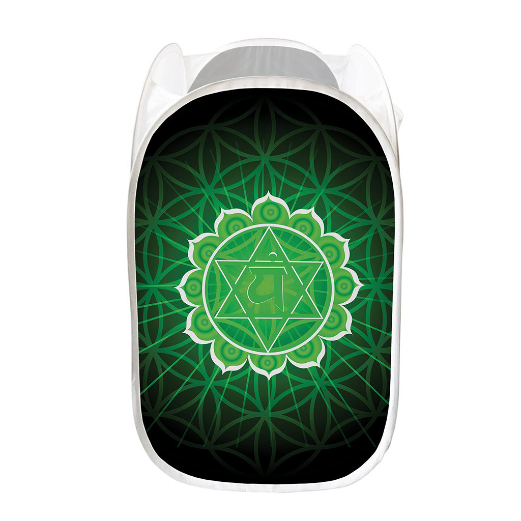 Anahata Chakra Spiritual Print Mesh Laundry Hamper