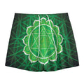 Anahata Chakra Spiritual Print Mesh Shorts