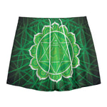 Anahata Chakra Spiritual Print Mesh Shorts