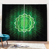 Anahata Chakra Spiritual Print Pencil Pleat Curtains