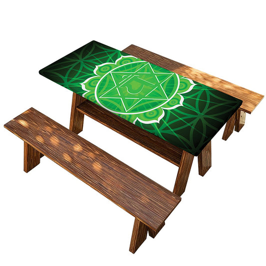 Anahata Chakra Spiritual Print Picnic Table Cover