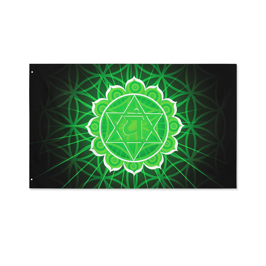 Anahata Chakra Spiritual Print Polyester Flag