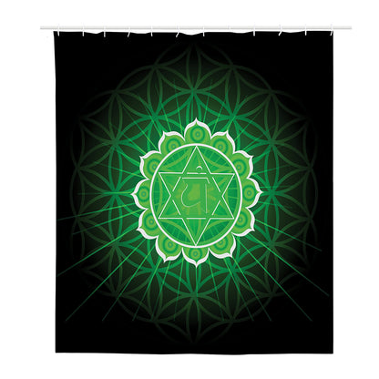 Anahata Chakra Spiritual Print Polyester Shower Curtain