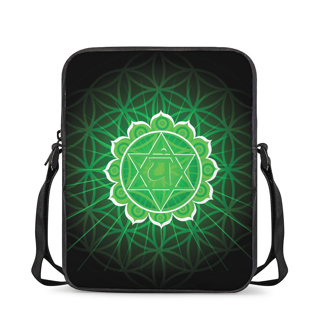 Anahata Chakra Spiritual Print Rectangular Crossbody Bag