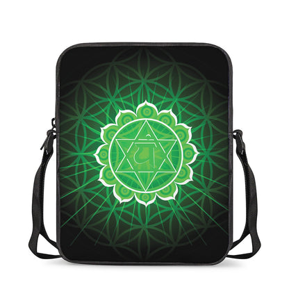 Anahata Chakra Spiritual Print Rectangular Crossbody Bag