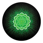 Anahata Chakra Spiritual Print Round Blanket