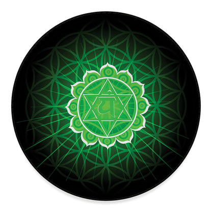 Anahata Chakra Spiritual Print Round Floor Mat
