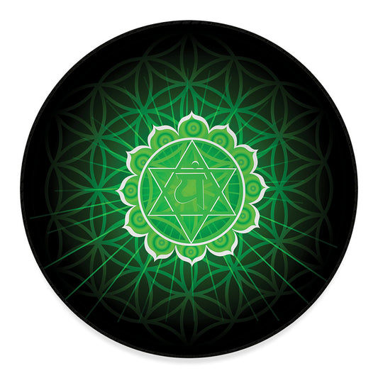 Anahata Chakra Spiritual Print Round Floor Mat