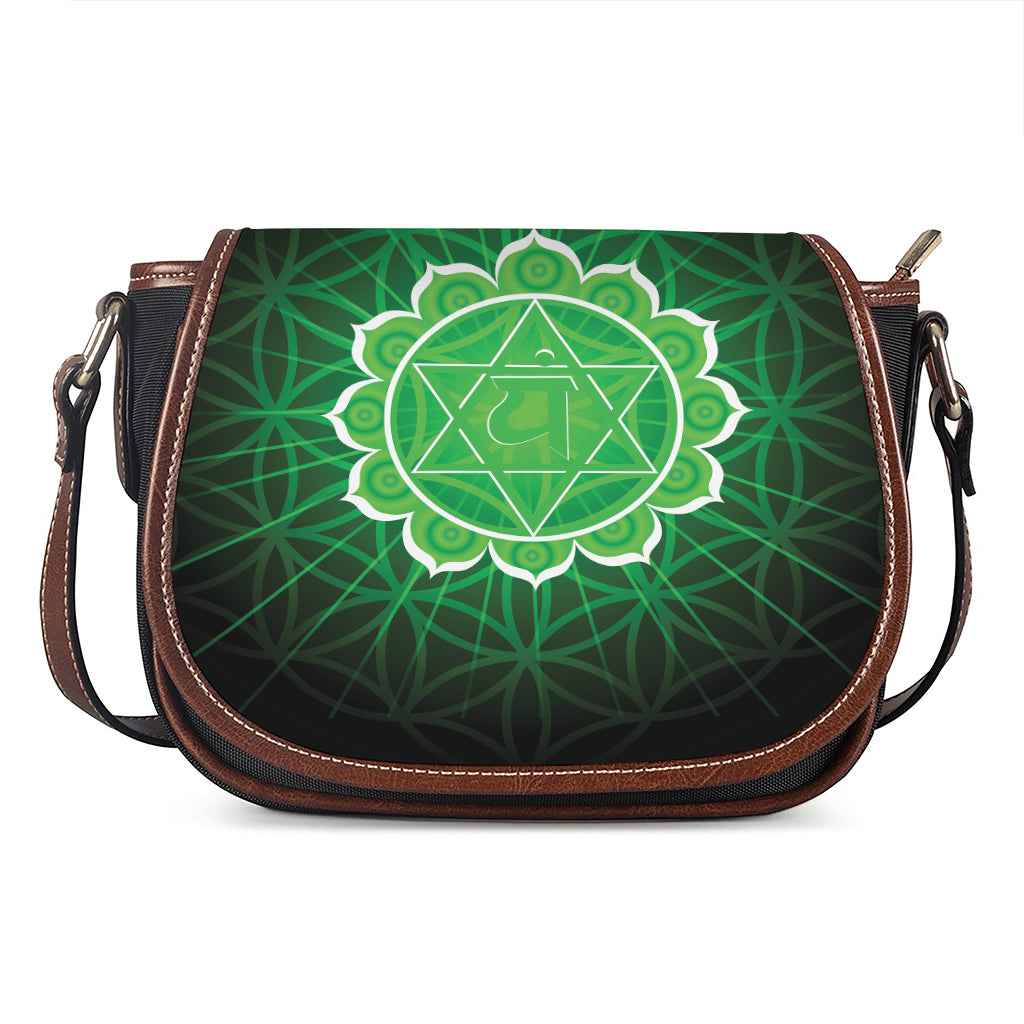 Anahata Chakra Spiritual Print Saddle Bag