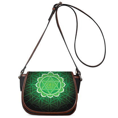 Anahata Chakra Spiritual Print Saddle Bag