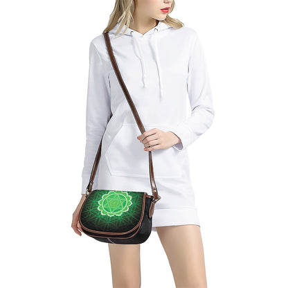 Anahata Chakra Spiritual Print Saddle Bag