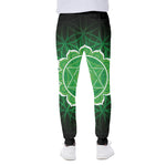 Anahata Chakra Spiritual Print Scuba Joggers