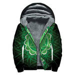 Anahata Chakra Spiritual Print Sherpa Lined Zip Up Hoodie