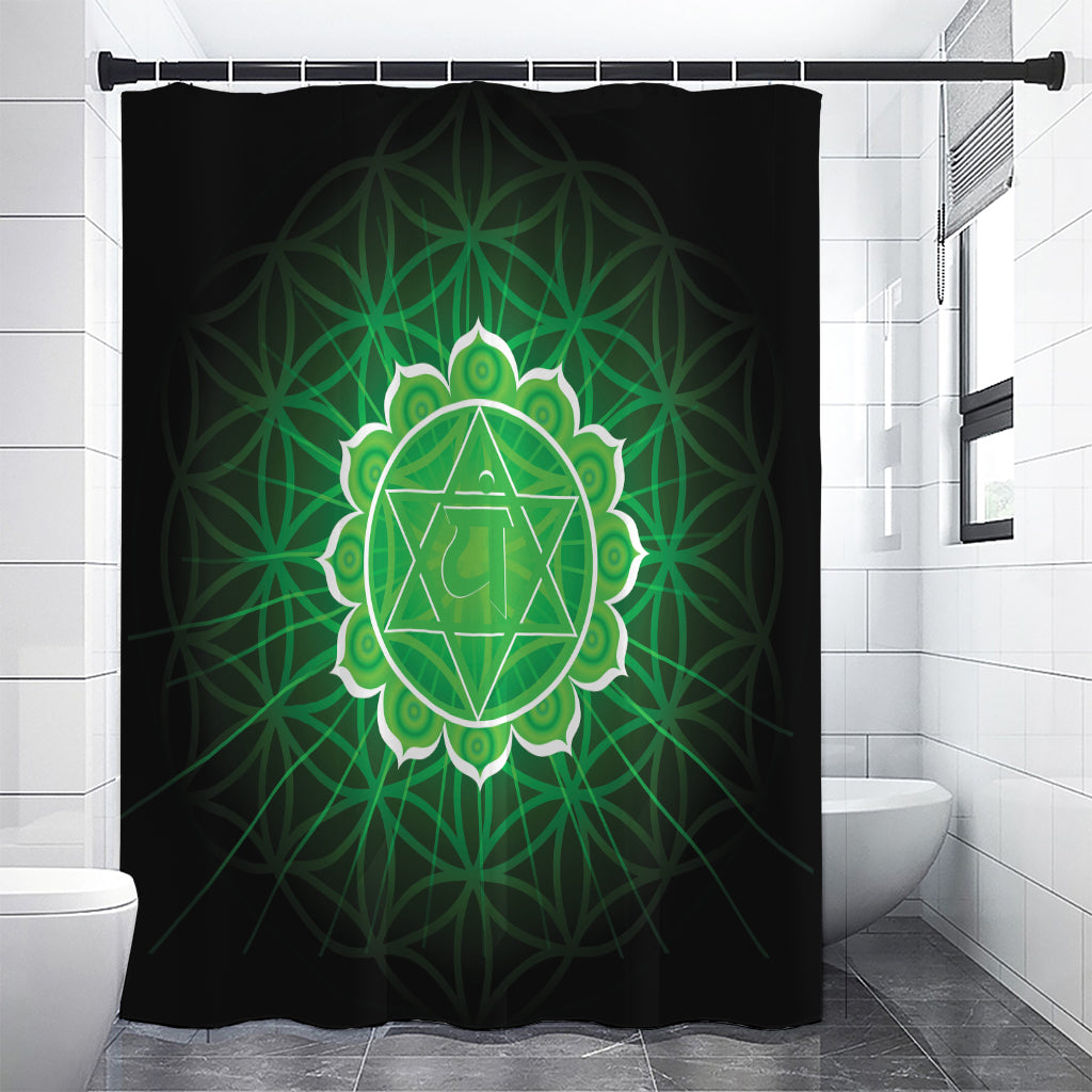 Anahata Chakra Spiritual Print Shower Curtain