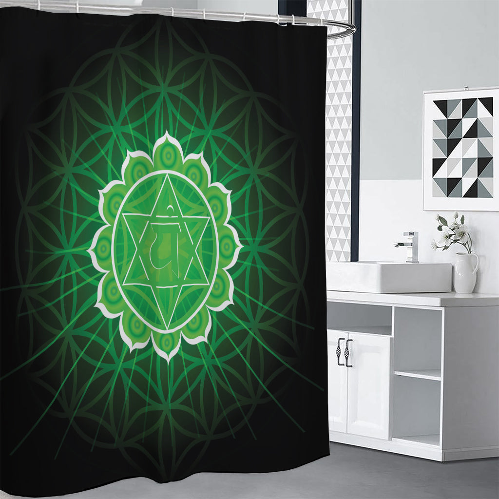 Anahata Chakra Spiritual Print Shower Curtain