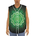 Anahata Chakra Spiritual Print Sleeveless Baseball Jersey