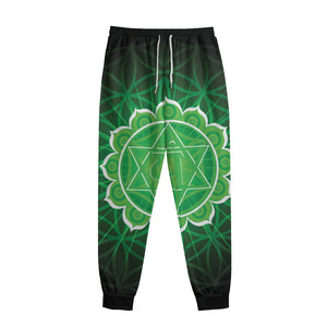 Anahata Chakra Spiritual Print Sweatpants