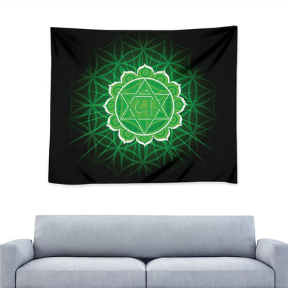 Anahata Chakra Spiritual Print Tapestry