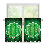 Anahata Chakra Spiritual Print Tier Curtains
