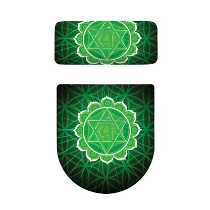 Anahata Chakra Spiritual Print Toilet Lid And Tank Cover Set