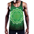Anahata Chakra Spiritual Print Men's Workout Tank Top