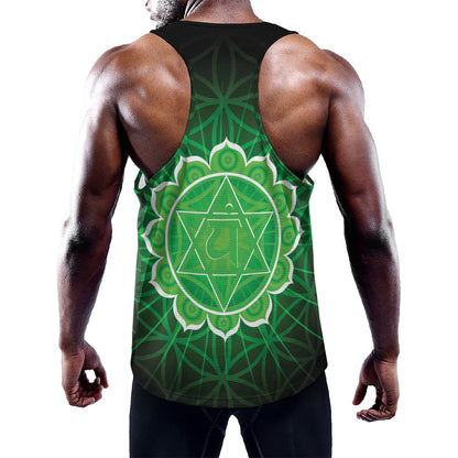 Anahata Chakra Spiritual Print Training Tank Top