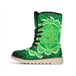 Anahata Chakra Spiritual Print Winter Boots