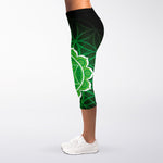 Anahata Chakra Spiritual Print Women's Capri Leggings