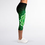 Anahata Chakra Spiritual Print Women's Capri Leggings