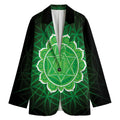 Anahata Chakra Spiritual Print Women's Cotton Blazer