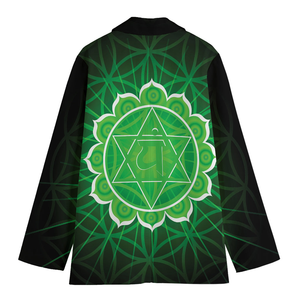 Anahata Chakra Spiritual Print Women's Cotton Blazer