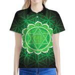 Anahata Chakra Spiritual Print Women's Polo Shirt