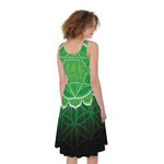 Anahata Chakra Spiritual Print Women's Sleeveless Dress