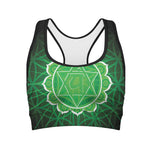 Anahata Chakra Spiritual Print Women's Sports Bra