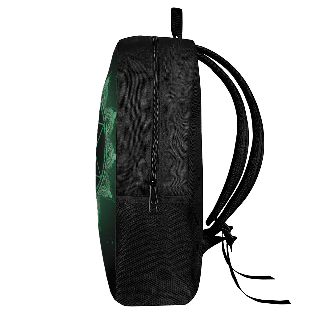 Anahata Chakra Symbol Print 17 Inch Backpack