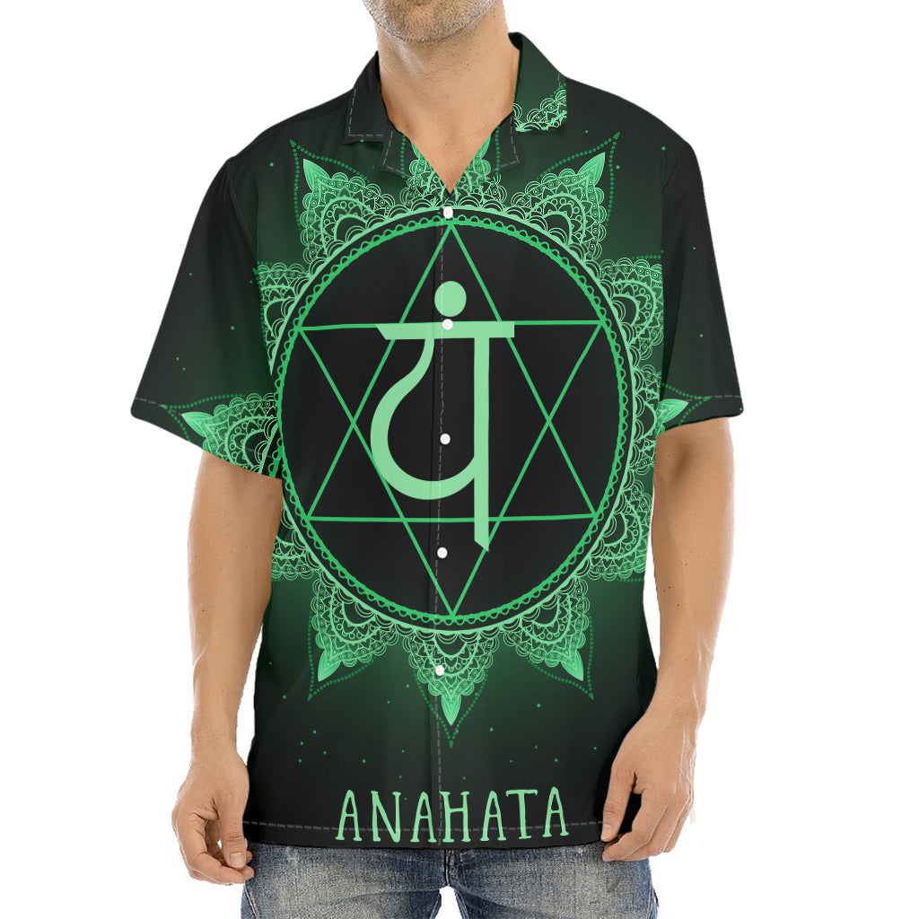 Anahata Chakra Symbol Print Aloha Shirt