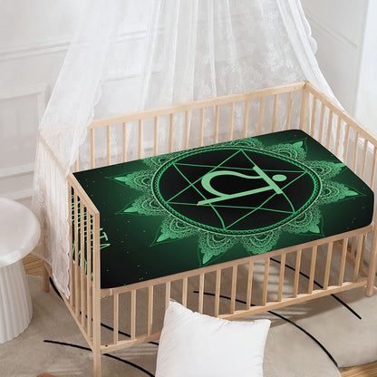 Anahata Chakra Symbol Print Baby Crib Sheet