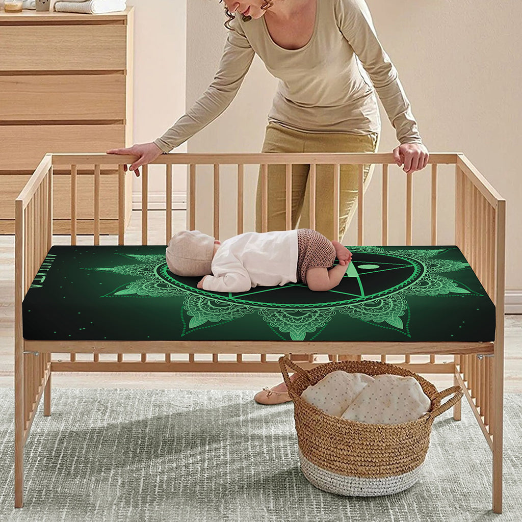 Anahata Chakra Symbol Print Baby Crib Sheet