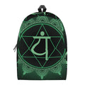 Anahata Chakra Symbol Print School Backpack